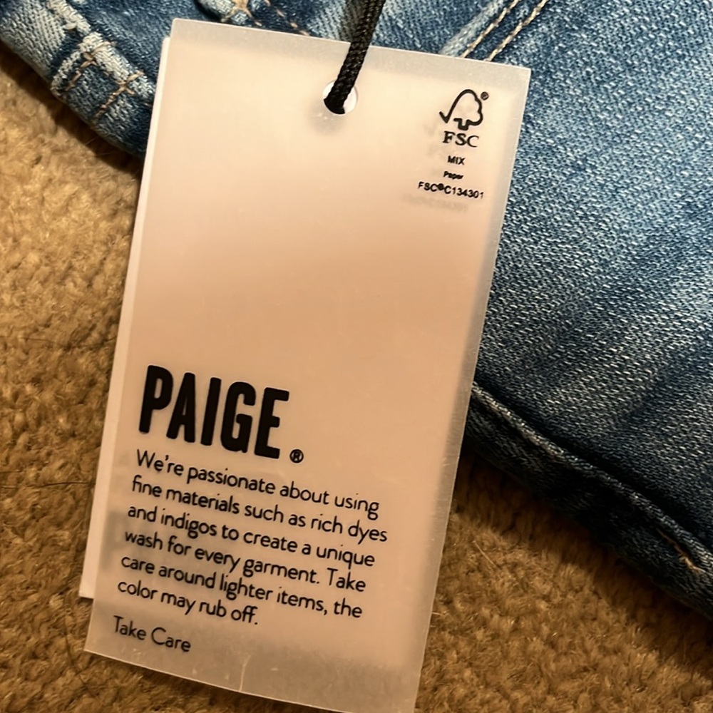 NWT Paige denim stretch slim 
size 29 with 27” inseam - Picture 3 of 6